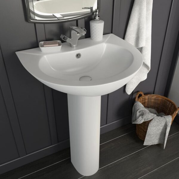 8718475697886_m_en_hd_1.jpg Freestanding Basin with Pedestal Ceramic White 520x440x190 mm