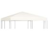 Gazebo Top Cover 310 g/mÂ² 3x3 m Cream White