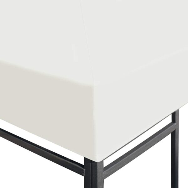 Gazebo Top Cover 310 g/mÂ² 3x3 m Cream White