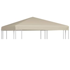 Gazebo Top Cover 310 g/mÂ² 3x3 m Beige