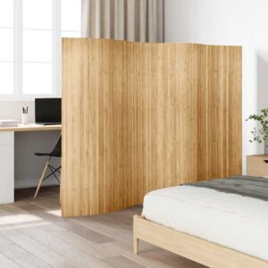 Room Divider Bamboo Width 250 cm Height 165 cm Natural