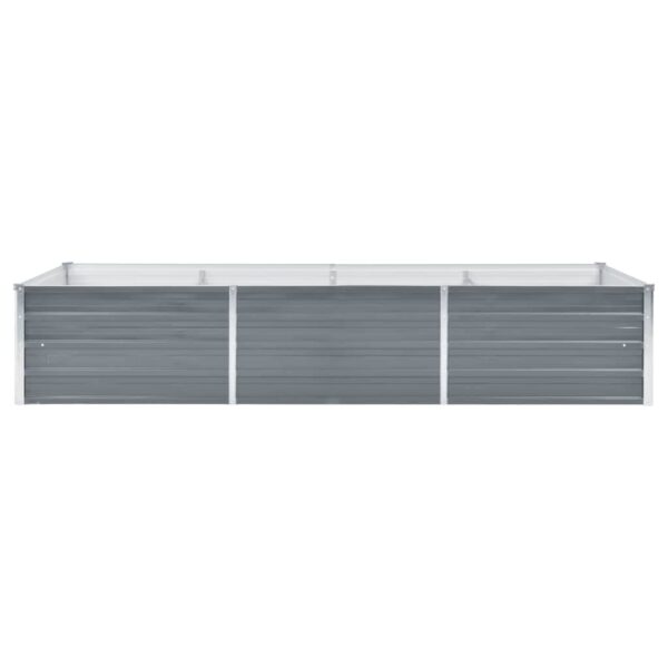 Garden Raised Bed Galvanised Steel 240x80x45 cm Grey