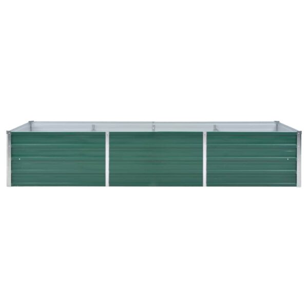 Garden Raised Bed Galvanised Steel 240x80x45 cm Green