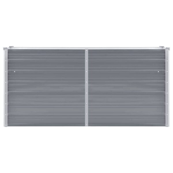 Garden Raised Bed Galvanised Steel 160x40x77 cm Grey