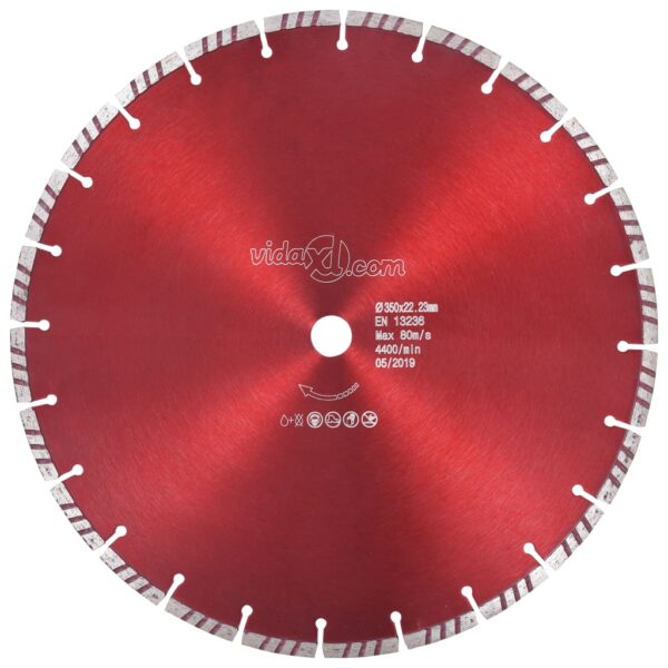 Diamond Cutting Disc with Turbo Steel 350 mm