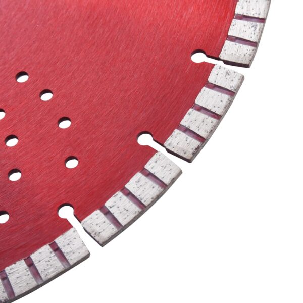 Diamond Cutting Disc with Turbo and Holes Steel 350 mm