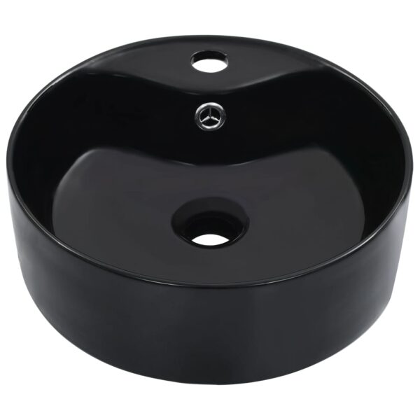 8718475719908_g_en_hd_1.jpg Wash Basin with Overflow 36x13 cm Ceramic Black