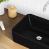 Wash Basin 40x30x13 cm Ceramic Black