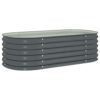 Garden Raised Bed 160x80x44 cm Galvanised Steel Grey