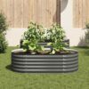 Garden Raised Bed 160x80x44 cm Galvanised Steel Grey