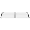 Door Canopy Black 200x100 cm PC