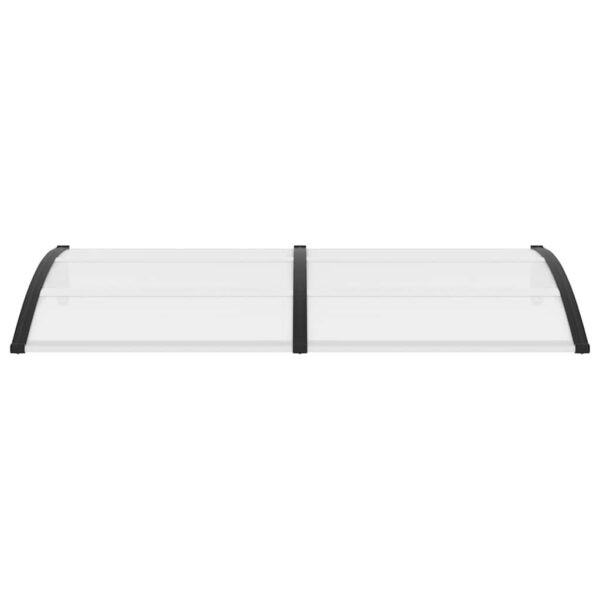 Door Canopy Black 200x100 cm PC