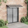 Door Canopy Black 200x100 cm PC