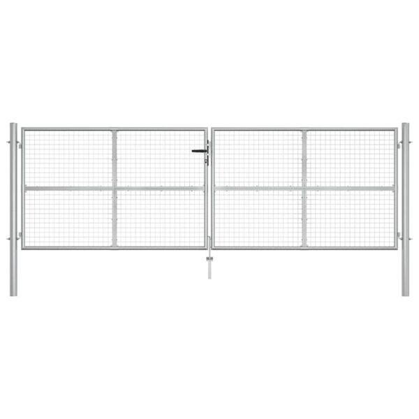 8718475735809_g_en_hd_1.jpg Garden Gate Galvanised Steel 400x125 cm Silver