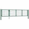 Garden Gate Steel 350x75 cm Green