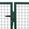 Garden Gate Steel 350x75 cm Green