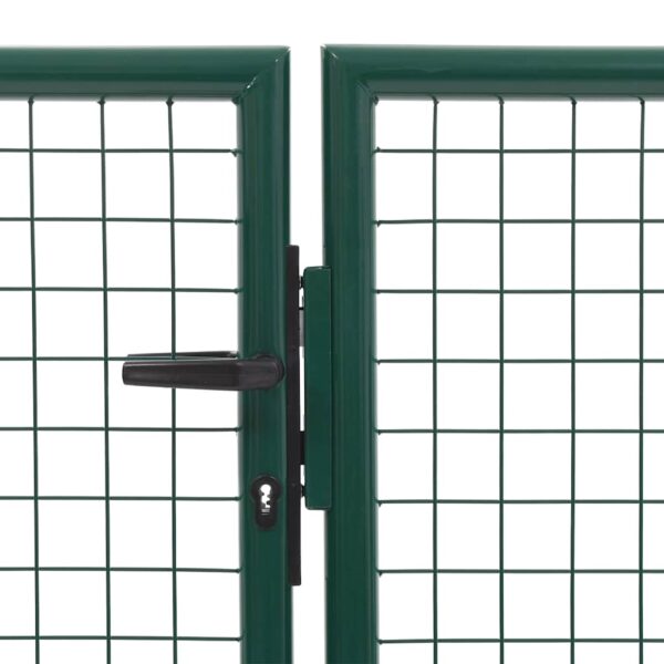 Garden Gate Steel 350x75 cm Green