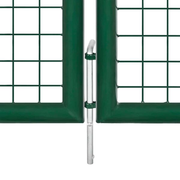 Garden Gate Steel 350x75 cm Green