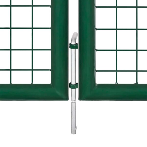 Garden Gate Steel 350x100 cm Green