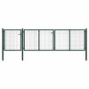Garden Gate Steel 400x75 cm Green