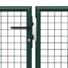 Garden Gate Steel 400x100 cm Green