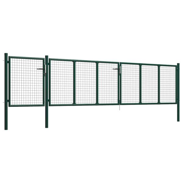 Garden Gate Steel 500x75 cm Green