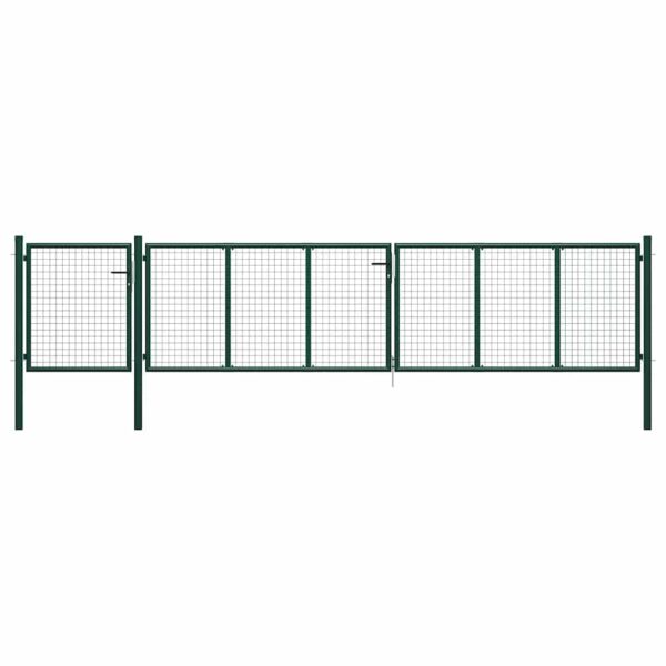 Garden Gate Steel 500x100 cm Green