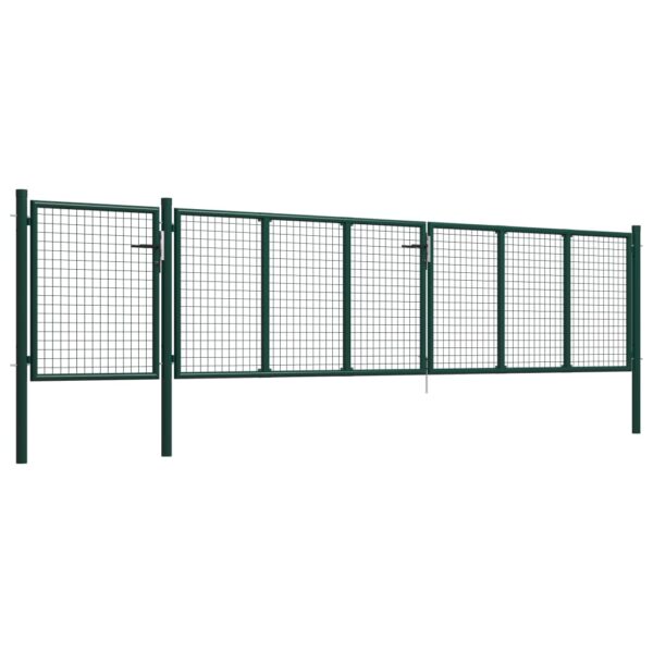 Garden Gate Steel 500x100 cm Green