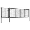 Garden Gate Steel 400x100 cm Anthracite