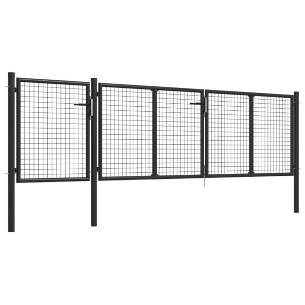 Garden Gate Steel 400x100 cm Anthracite