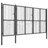 Garden Gate Steel 400x150 cm Anthracite