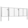 Garden Gate Steel 400x100 cm Silver