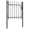 Door Fence Gate with Spear Top 100x75 cm