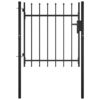 Door Fence Gate with Spear Top 100x75 cm