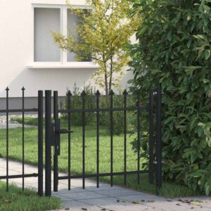 Door Fence Gate with Spear Top 100x75 cm