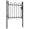 Single Door Fence Gate with Hoop Top 100 x 75 cm
