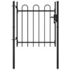 Single Door Fence Gate with Hoop Top 100 x 75 cm