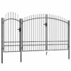 Garden Gate Steel 2.45x4 m Black