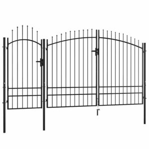 Garden Gate Steel 2.45x4 m Black