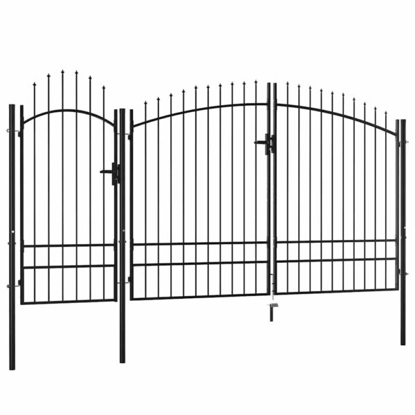 Garden Gate Steel 2.45x4 m Black