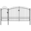 Garden Gate Steel 2.45x4 m Black