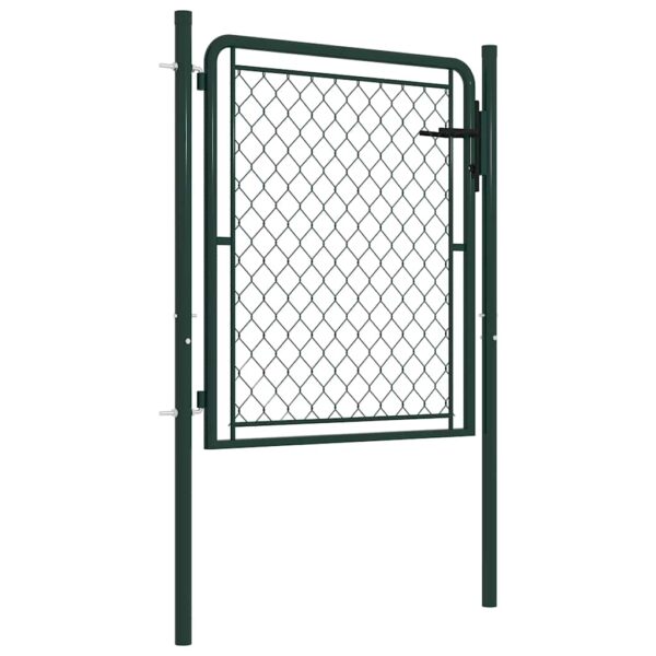 Garden Gate Steel 100x75 cm Green
