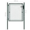 Garden Gate Steel 100x75 cm Green