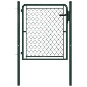 Garden Gate Steel 100x100 cm Green