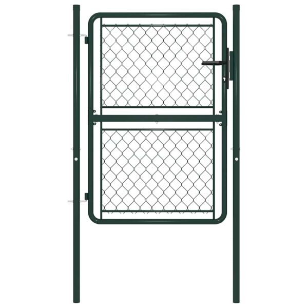 Garden Gate Steel 100x150 cm Green