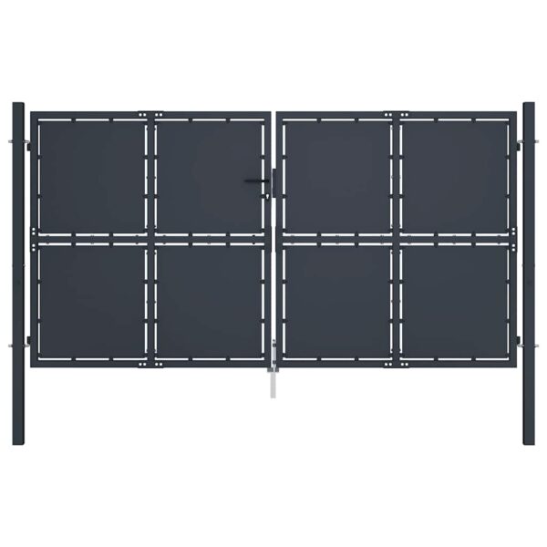 Garden Gate Steel 300x200 cm Anthracite