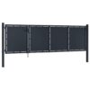 Garden Gate Steel 350x100 cm Anthracite