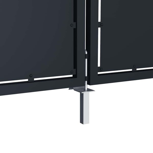 Garden Gate Steel 350x100 cm Anthracite