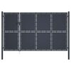Garden Gate Steel 350x150 cm Anthracite