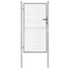 Garden Gate Galvanised Steel 100x150 cm Silver